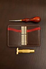 Vertical Billfold - Museum Red